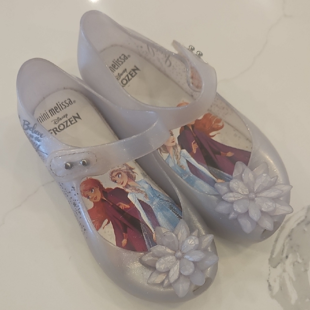 Mini Melissa Silver Shoes - Disney Frozen